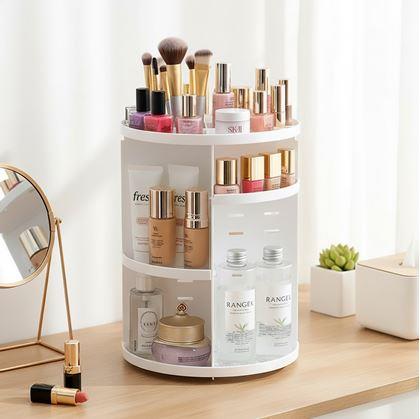 Obrázok z Otočný kozmetický organizér  -  biely