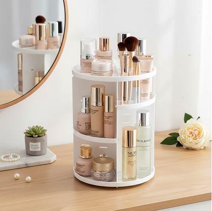 Obrázok z Otočný kozmetický organizér  -  biely