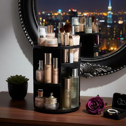 Obrázok z Otočný kozmetický organizér  -  čierny