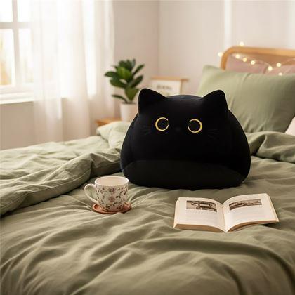 Obrázok z Vankúš čierna mačka