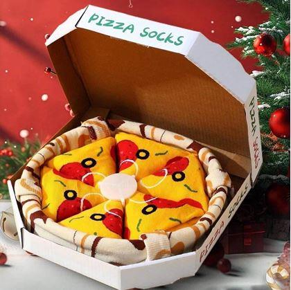 Obrázok z Sada 4 párov ponožiek - pizza