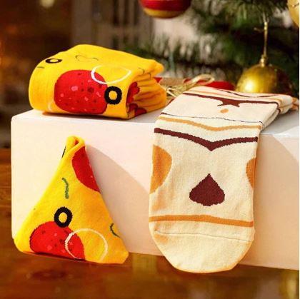 Obrázok z Sada 4 párov ponožiek - pizza