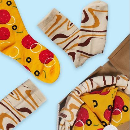 Obrázok z Sada 4 párov ponožiek - pizza