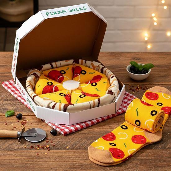 Obrázok z Sada 4 párov ponožiek - pizza