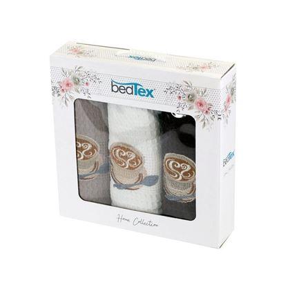 Obrázok z Darčeková sada vaflových utierok 3 ks - káva