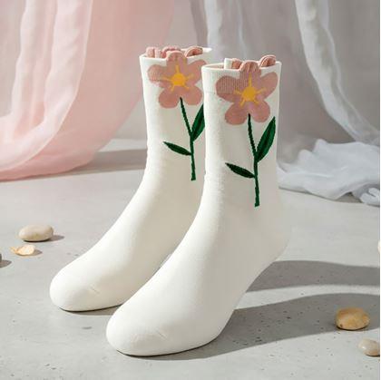 Obrázok z Ponožky s kvetmi