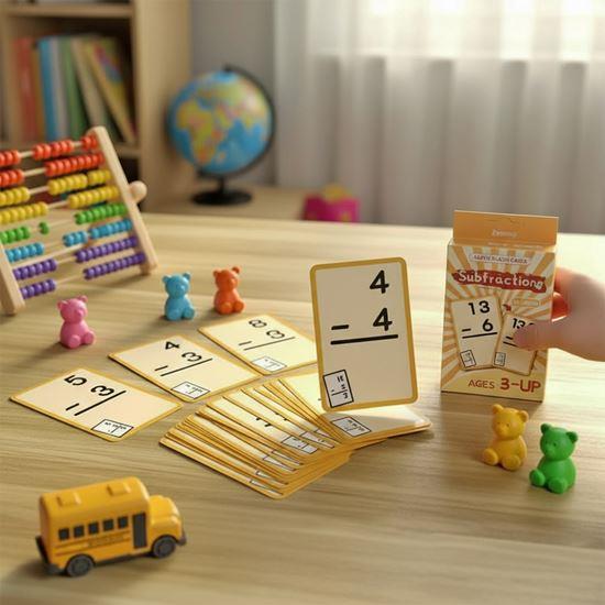 Obrázok z Sada matematických kartičiek 36 ks - odčítanie