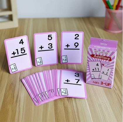 Obrázok z Sada matematických kartičiek 36 ks - sčítanie