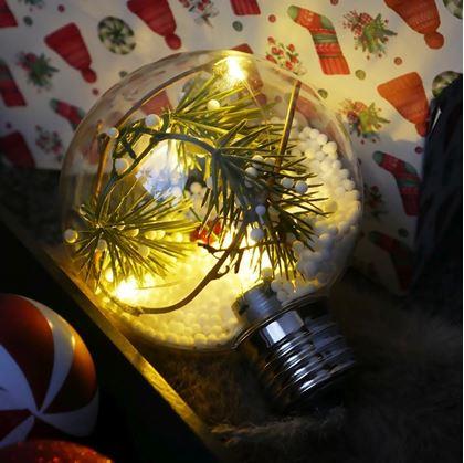 Obrázok z Vianočná LED svietiaca guľa na stromček -  ihličia