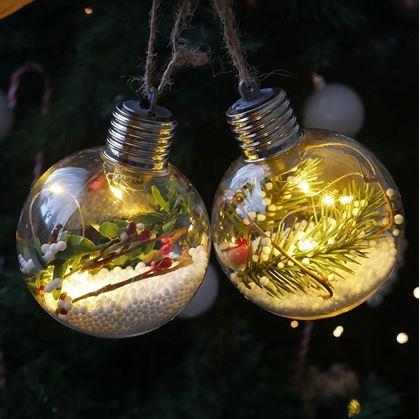 Obrázok z Vianočná LED svietiaca guľa na stromček -  girlanda