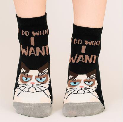 Obrázok Veselé ponožky nahnevaná mačka