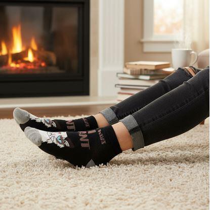 Obrázok Veselé ponožky nahnevaná mačka