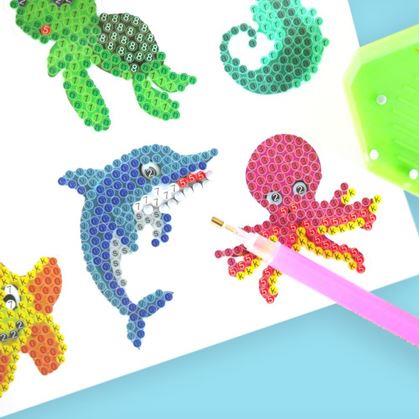 Obrázok z Diamantové maľovanie pre deti samolepky - morský svet 