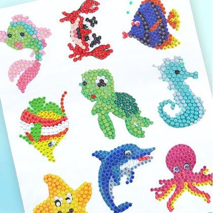 Obrázok z Diamantové maľovanie pre deti samolepky - morský svet 