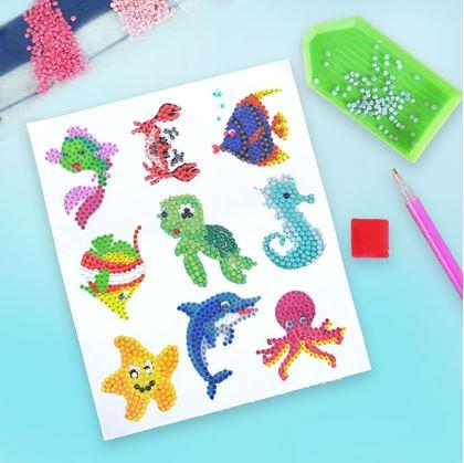 Obrázok z Diamantové maľovanie pre deti samolepky - morský svet 