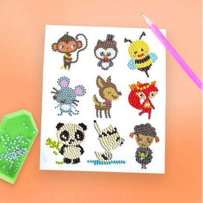 Obrázok z Diamantové maľovanie pre deti samolepky -  mix zvieratiek