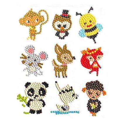 Obrázok z Diamantové maľovanie pre deti samolepky -  mix zvieratiek