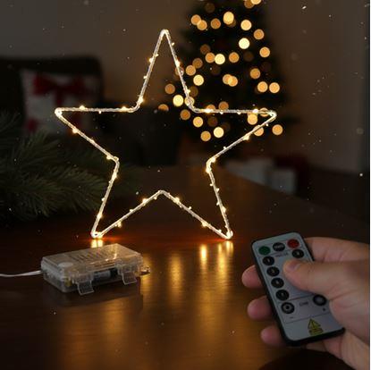 Obrázok Vianočná LED kovová hviezda