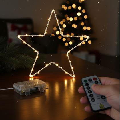 Obrázok z Vianočná LED kovová hviezda