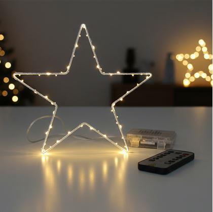 Obrázok z Vianočná LED kovová hviezda