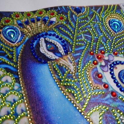 Obrázok z Diamantové maľovanie deluxe - páv 