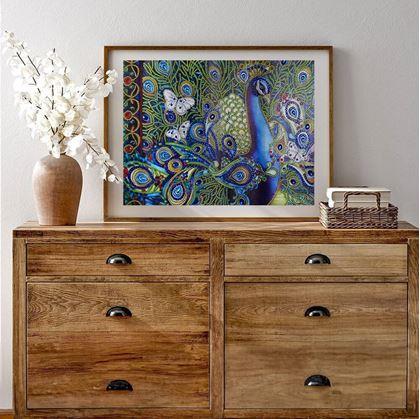 Obrázok z Diamantové maľovanie deluxe - páv 