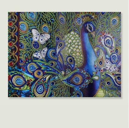 Obrázok z Diamantové maľovanie deluxe - páv 