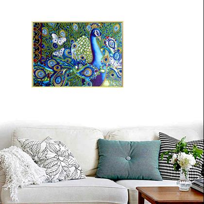 Obrázok z Diamantové maľovanie deluxe - páv 