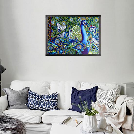 Obrázok z Diamantové maľovanie deluxe - páv 