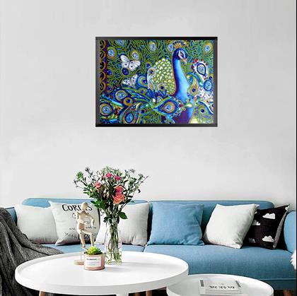 Obrázok z Diamantové maľovanie deluxe - páv 