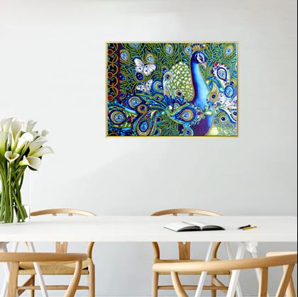 Obrázok z Diamantové maľovanie deluxe - páv 