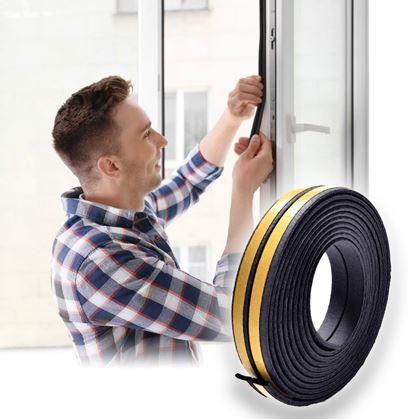 Obrázok z Samolepiace tesnenie do okien a dverí 2,5 m -  čierne