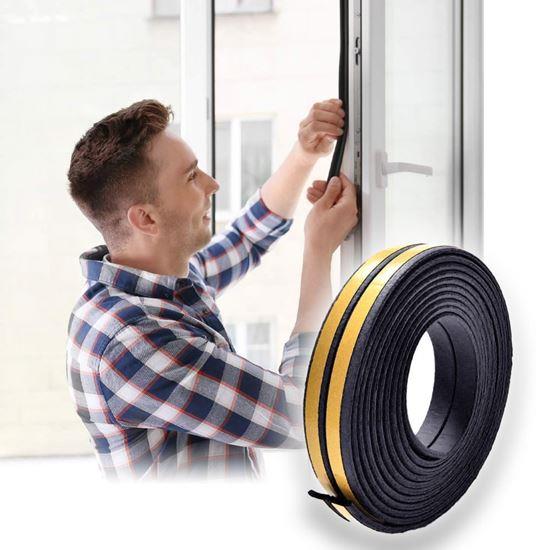 Obrázok z Samolepiace tesnenie do okien a dverí 2,5 m -  čierne