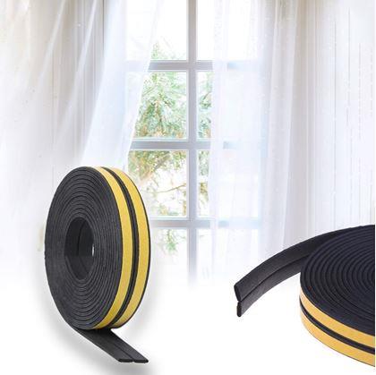 Obrázok z Samolepiace tesnenie do okien a dverí 2,5 m -  čierne