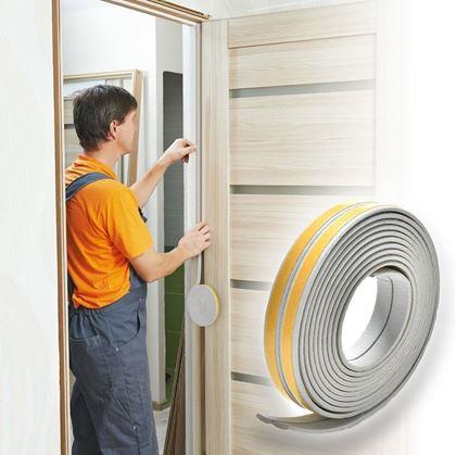 Obrázok z Samolepiace tesnenie do okien a dverí 2,5 m -  sivé