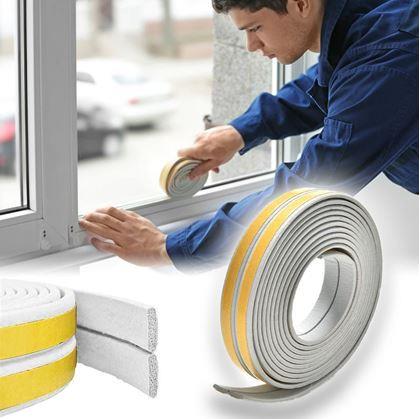 Obrázok z Samolepiace tesnenie do okien a dverí 2,5 m -  sivé
