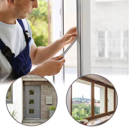 Obrázok z Samolepiace tesnenie do okien a dverí  -  sivé