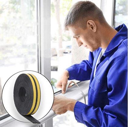 Obrázok z Samolepiace tesnenie do okien a dverí 2,5 m -  čierne