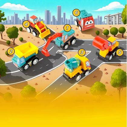 Obrázok z Sada 6 naťahovacích autíčok v priehľadnej taške