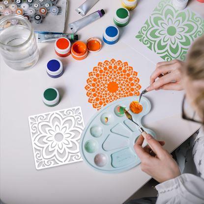 Obrázok Šablóny na maľovanie mandál 10 ks