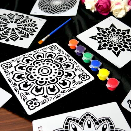 Obrázok z Šablóny na maľovanie mandál 10 ks