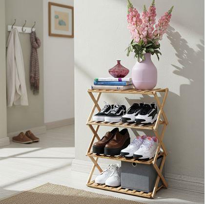 Obrázok z Prenosný rozkladací drevený botník