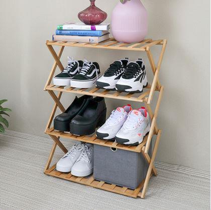 Obrázok z Prenosný rozkladací drevený botník