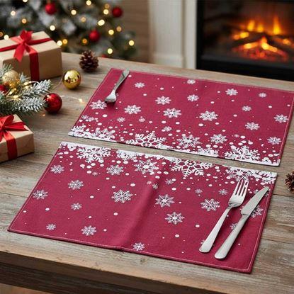 Obrázok Vianočné prestieranie - vločky