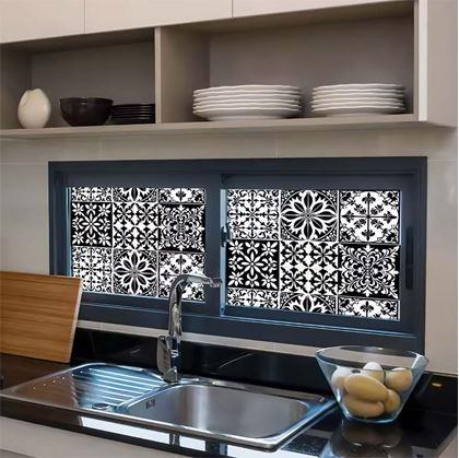 Obrázok z Dekoratívna fólia na okno - vintage mozaika