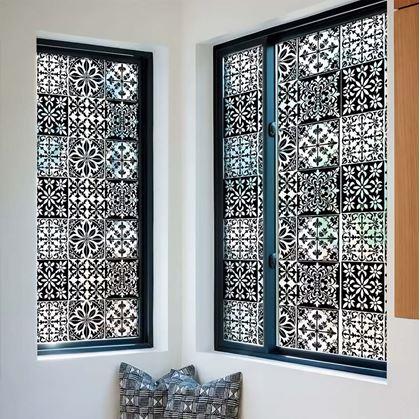 Obrázok z Dekoratívna fólia na okno - vintage mozaika
