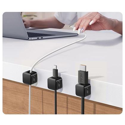 Obrázok z Magnetické nalepovacie držiaky na káble 6 ks