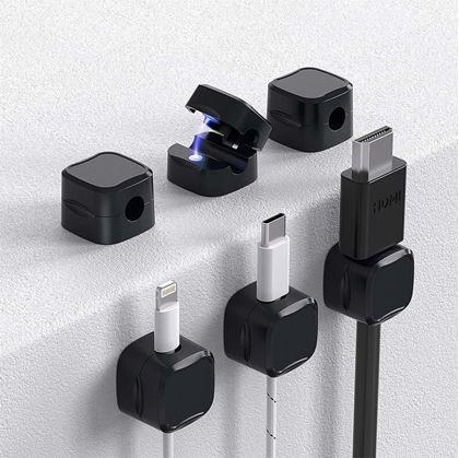 Obrázok z Magnetické nalepovacie držiaky na káble 6 ks