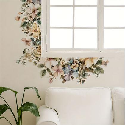 Obrázok z Kvetinová nástenná samolepka