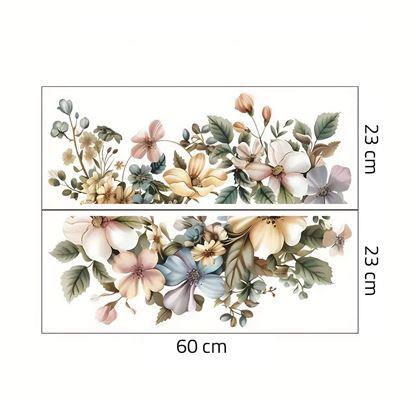 Obrázok z Kvetinová nástenná samolepka